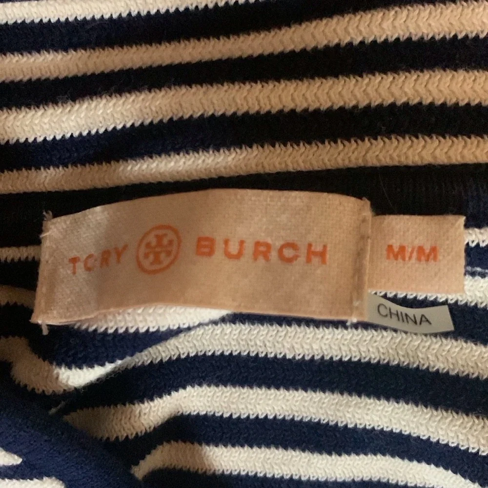 Tory Burch Katama nautical stripe tunic top Size Medium